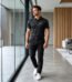 Men's acid wash collar T-shirt