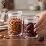 Unbreakable Acrylic Airtight Jar 550ml & 800ml – Clear Kitchen Storage Container for Dry Fruit, Masala & Snacks