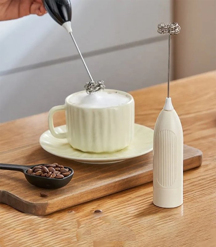 Electric Milk Frother Handheld Coffee Beater Machine for Cappuccino Foam Maker