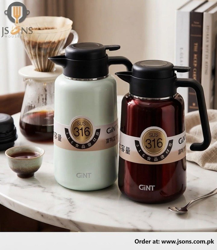 Stainless Steel Vacuum Flask Thermos Jug – Large Capacity Hot & Cold Water Pot for Tea, Coffee & Home Use